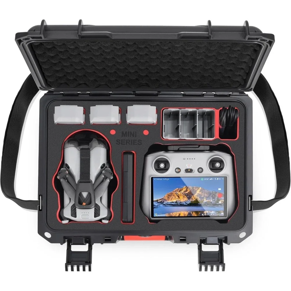 STARTRC Waterproof Hard Case for DJI Mini 5 Pro 4 Pro 3 IP67 7 Batteries Storage
